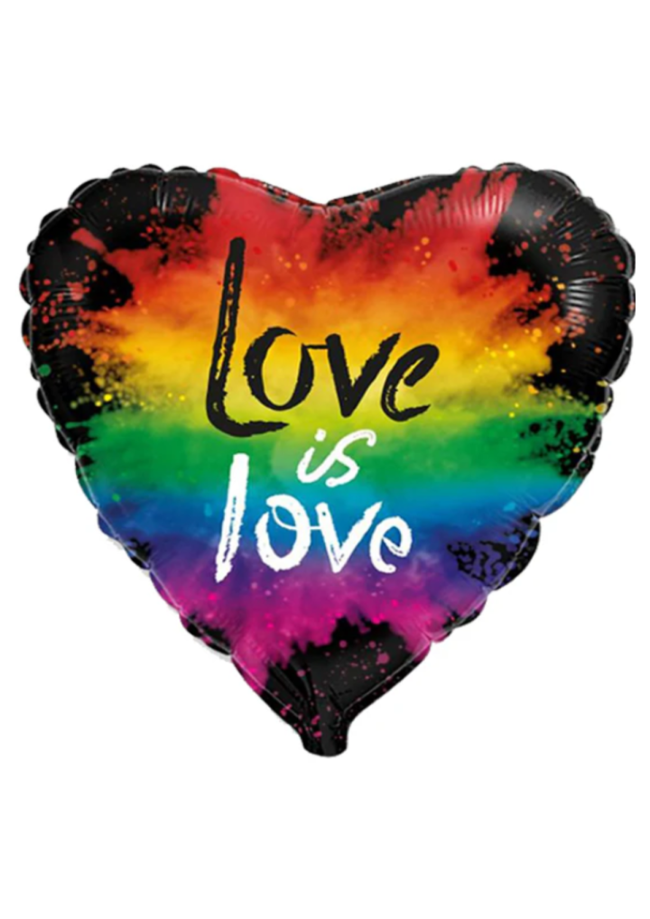Serce czarne "Love is love"